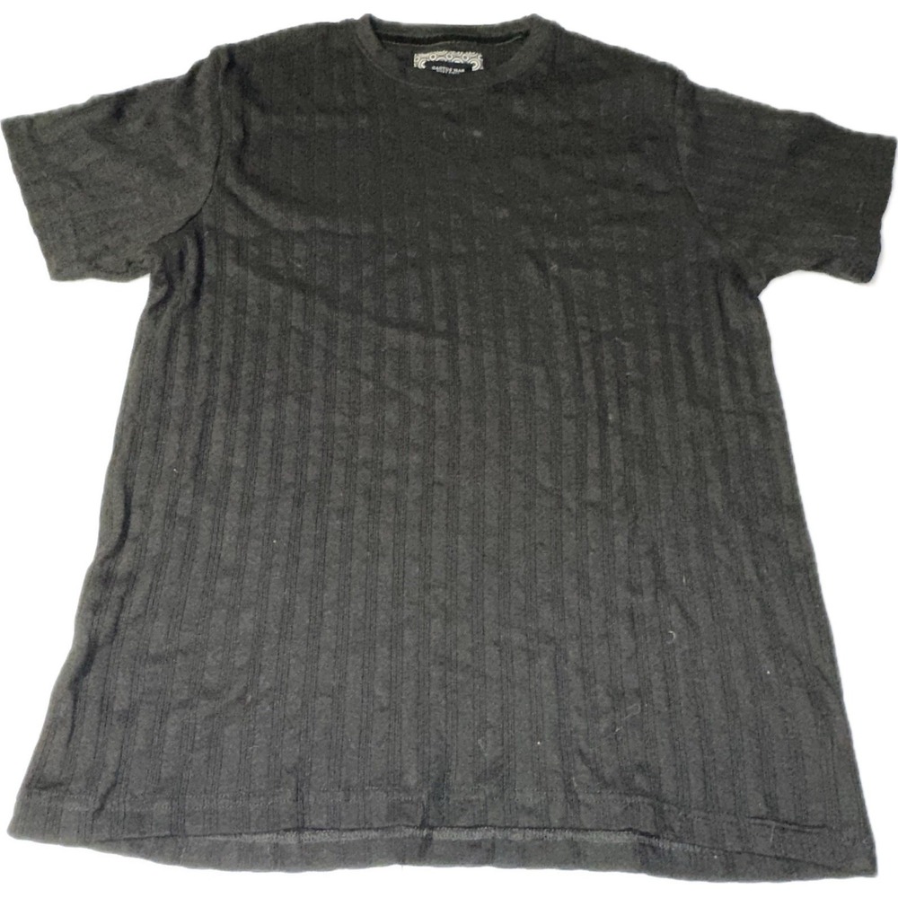 Cactus Man Ricky‎ Singh Black Ribbed Tee T-Shirt Men's Large